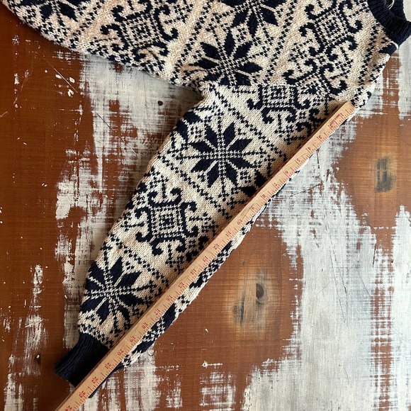 Men’s Vintage L.L. Bean Cozy Chunky Snowflake Sweater Size Large - Picture 10 of 12